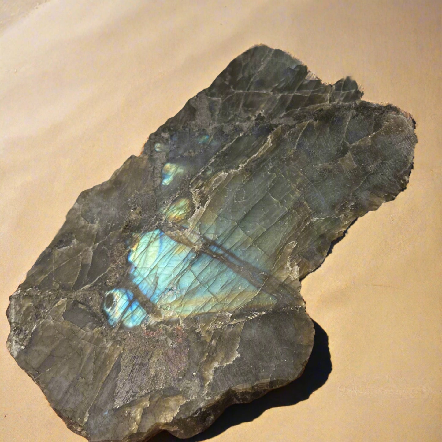 Malagasy Labradorite in sun