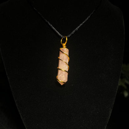 Rose Quartz  Pendant Necklace