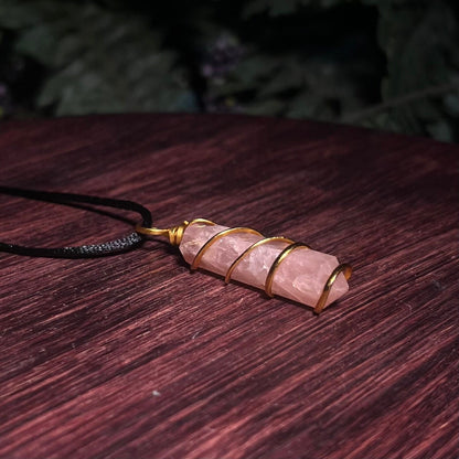 Rose Quartz  Pendant Necklace